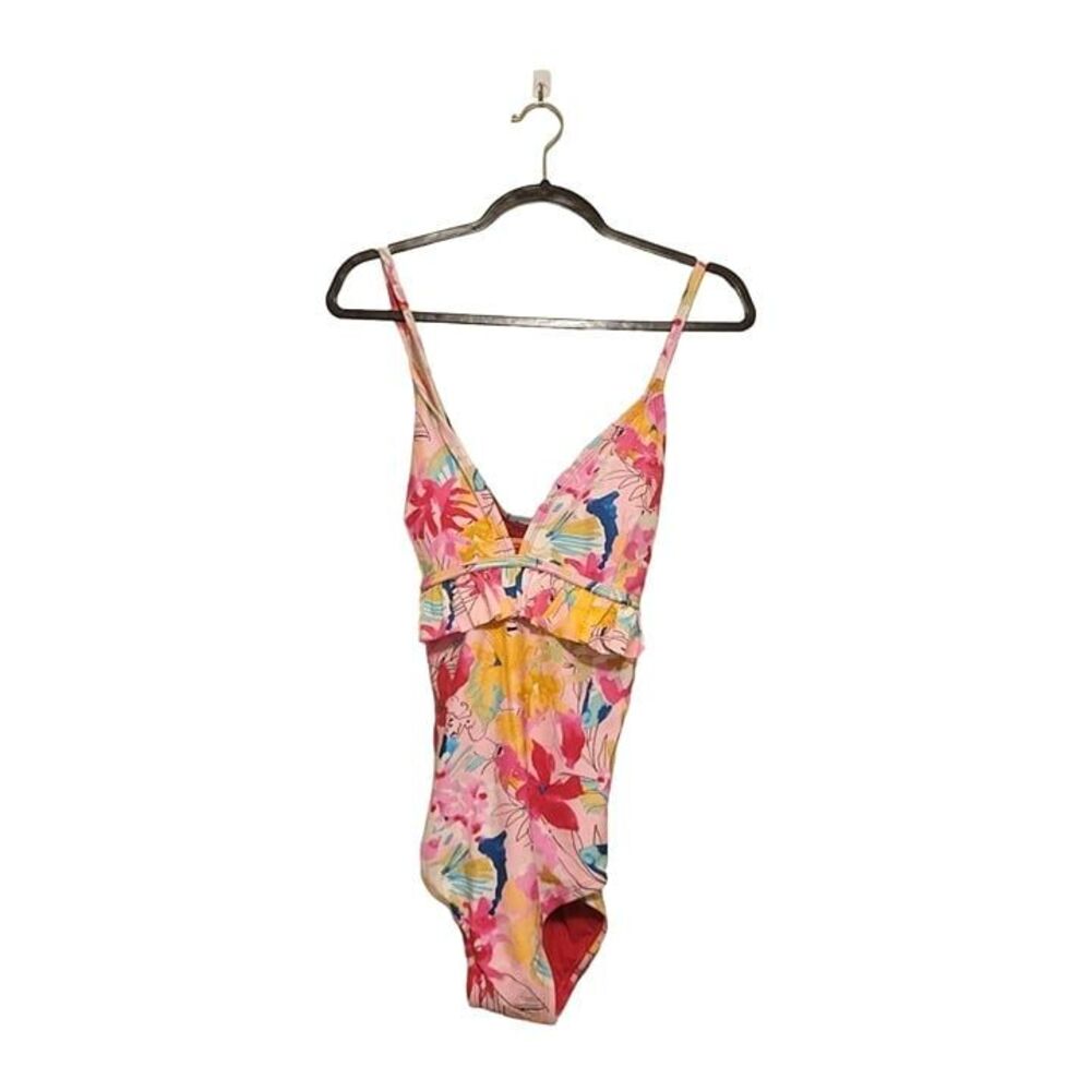 SO Kohl's Womens Swimsuit Pink 1X One-Piece Padded Plus Size New